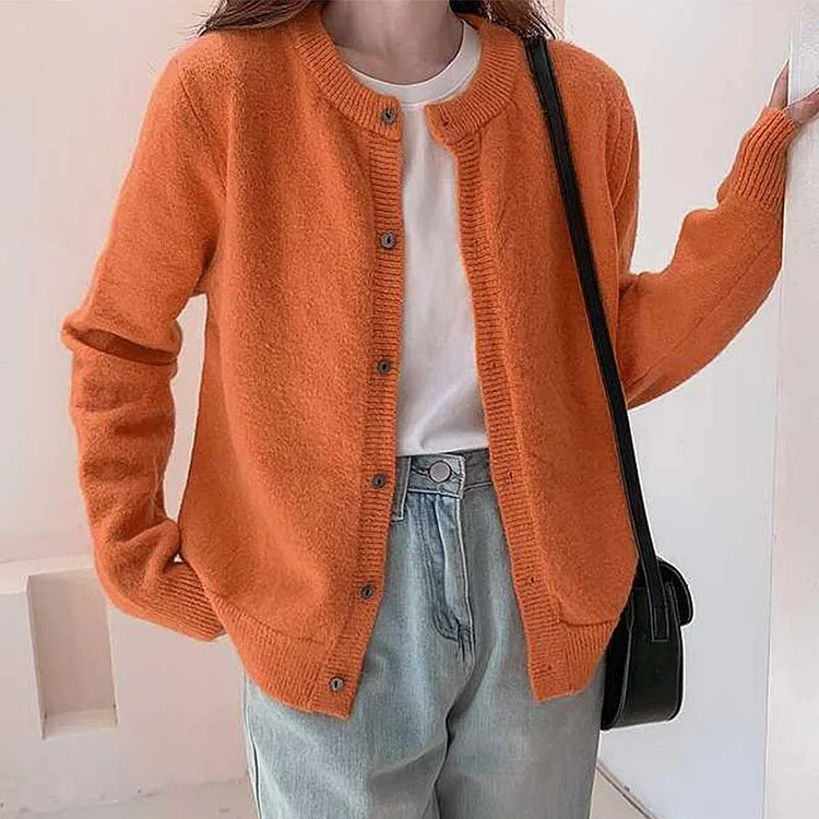 Casual Knitted Long Sleeve Outerwear QueenFunky