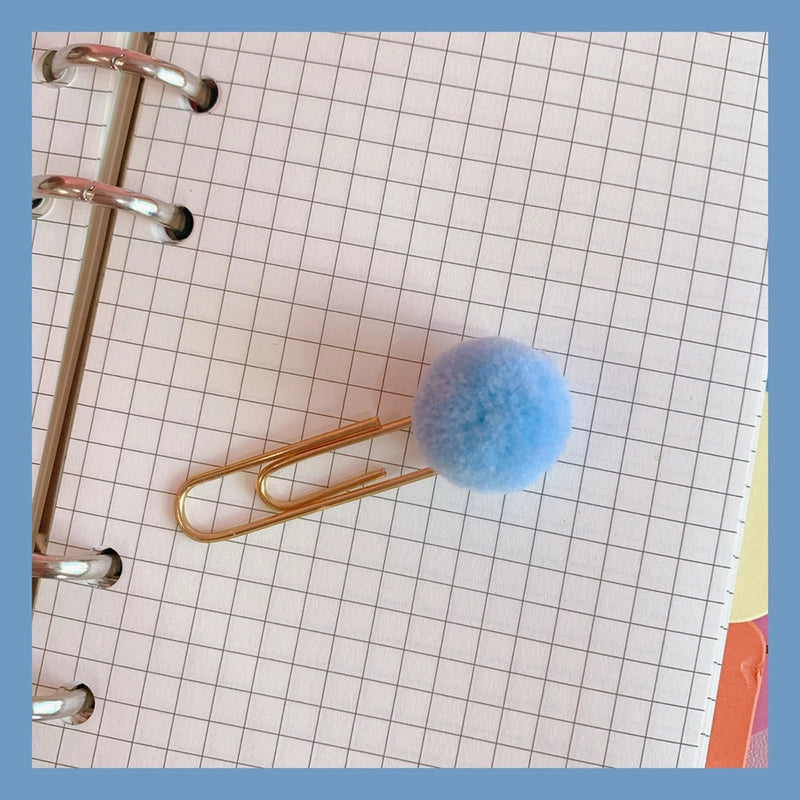 Japanese Cute Creative Metal Paper Clip Bookmark Color Candy Hairy Ball Pin Student Office Supplies Stationery