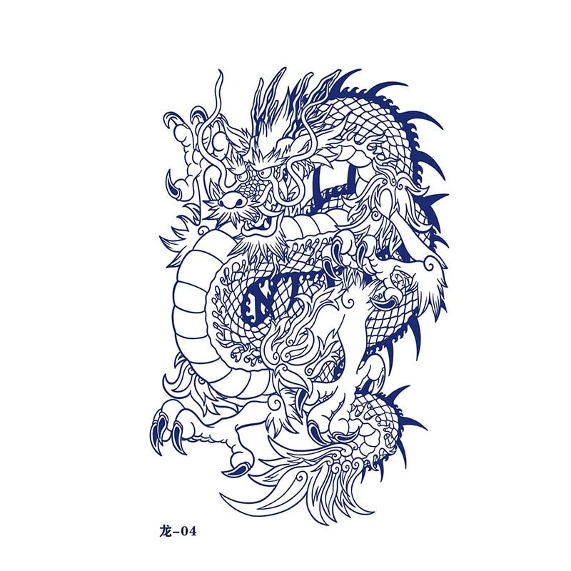 Dragon Juice Ink Tatouage Semi Permanent Temporary Tattoo Stickers Waterproof Lasting Tatuajes Temporales Hombre Art Fake Tattoo