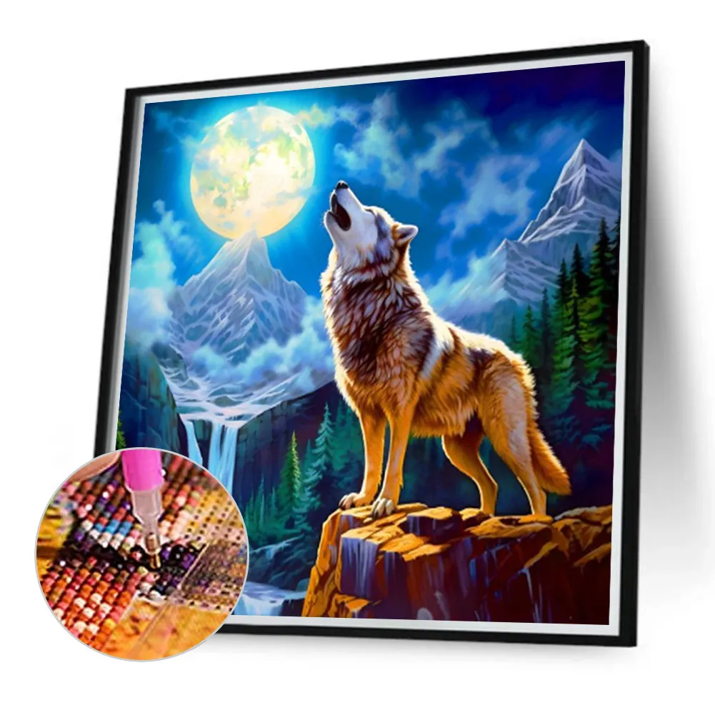 Diamond Painting - Full Round Drill - Wolf(Canvas|40*40cm)