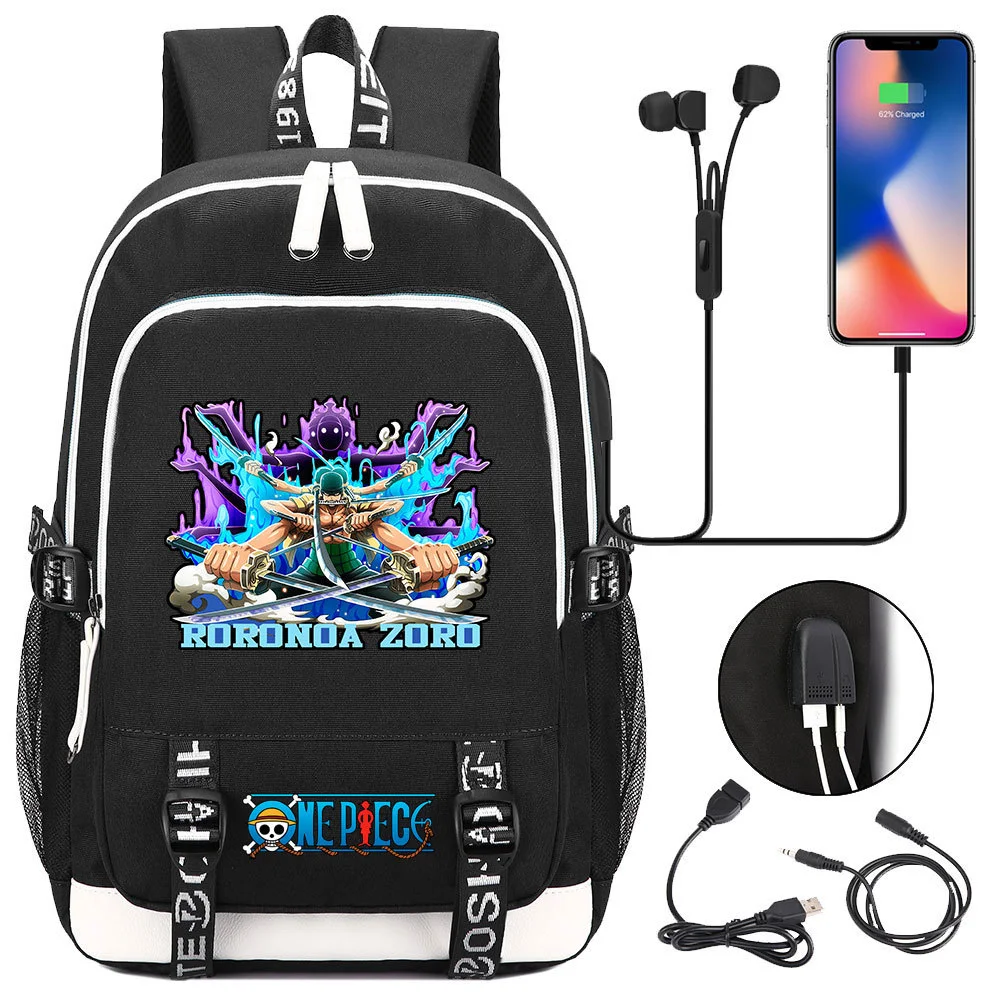 Buzzdaisy Premium One Piece Backpack with USB Charging Port and Laptop Protection - Multi-Pocket for Large Capacity Storage