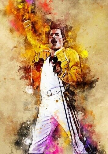 QUEEN POSTER - FREDDIE MERCURY ART - Photo Poster painting QUALITY INSERT  POST!