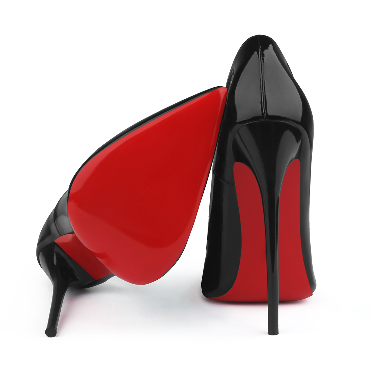 160mm Sky-High High Heels Red Bottom Shoes Classic Pointed Stiletto Heels-MERUMOTE