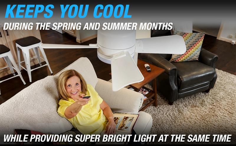 Product Introduction of Bell+Howell Socket Fan Light with Remote - 1800cfm Ceiling Fan Screws Into the Light Socket - #socketfan 1