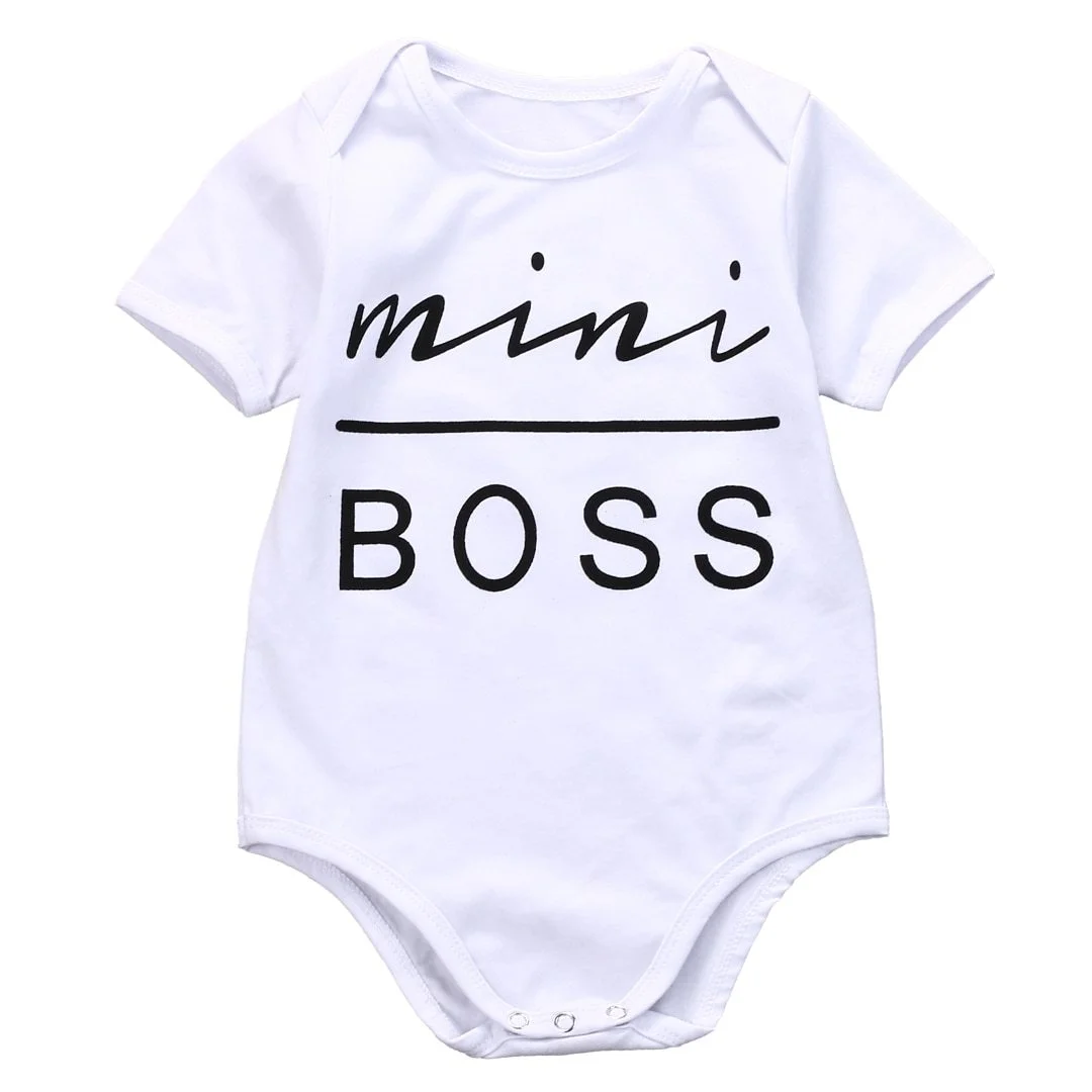 Cotton Infant Newborn Baby Girl Boy Clothes Rompers Printed Letter Jumpsuit Summer Playsuit Short Sleeve Outfits