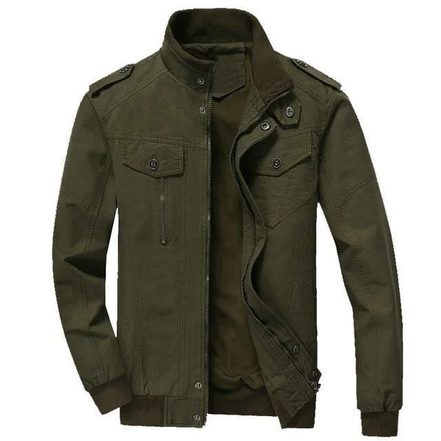 Bomber Jackets Coats Men Cotton Casual Workout Military Jacket Men | EGEMISS