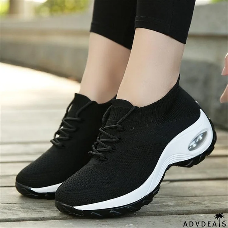 Breathable Mesh Lace-Up Hypersoft Sneakers