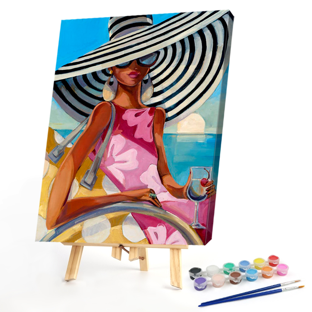 

40*50CM - Paint By Numbers - Yacht Girl, 501 Original