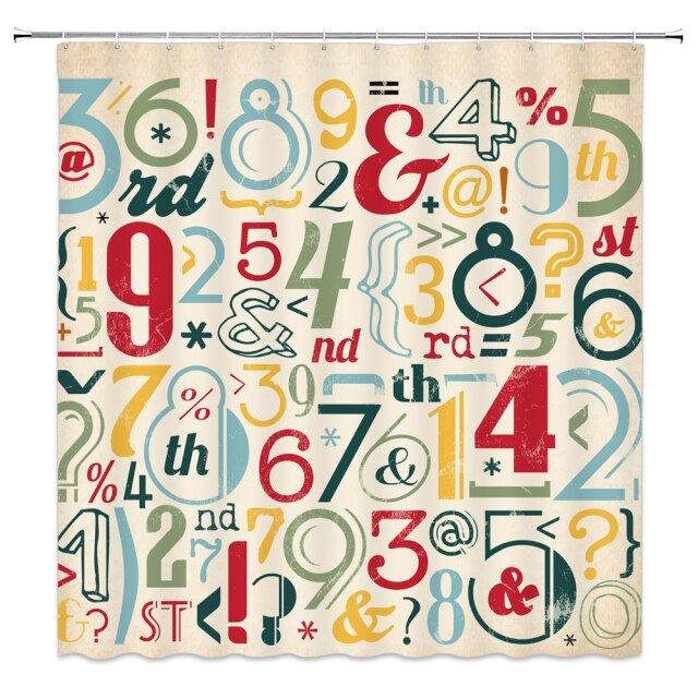 

Shower Curtain – letter ABC-180*180cm, 501 Original