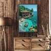 Diamond Painting-DIY Full Round Drill Beach House(40*60CM)