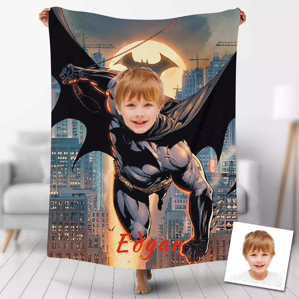 Custom Blankets Personalized Batman Flying Blanket