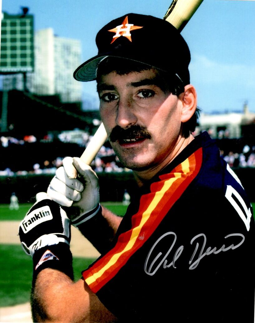 Signed 8x10 DALE BERRA Houston Astros Autographed Photo Poster painting - COA