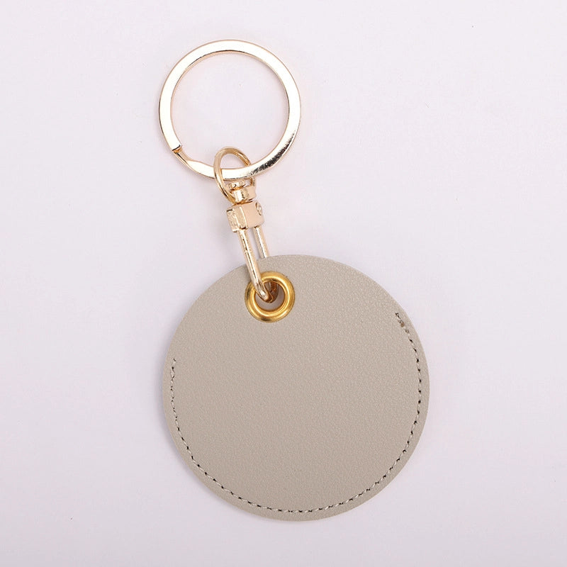 Access Card Case Water Drop Keychain Genuine Leather Community Women Men’s Ic Student Bus Card Elevator Induction Protective Case