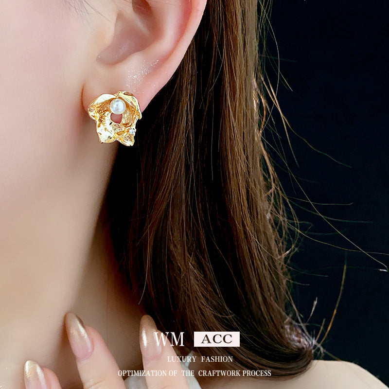 Medieval Flower Flower Alloy Electroplating Earrings