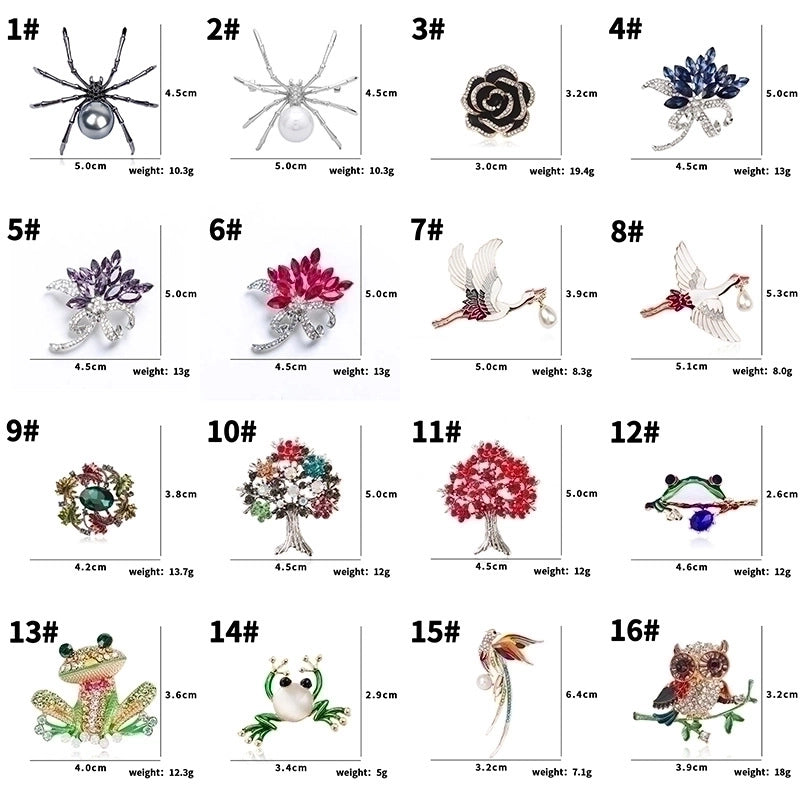 Retro Classic Style Pin Sunflower Spider Butterfly Alloy Inlay Artificial Pearls Rhinestones Unisex Brooches