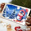 12Pcs Diamond Painting Warm Winter Greeting Card Set with Envelope