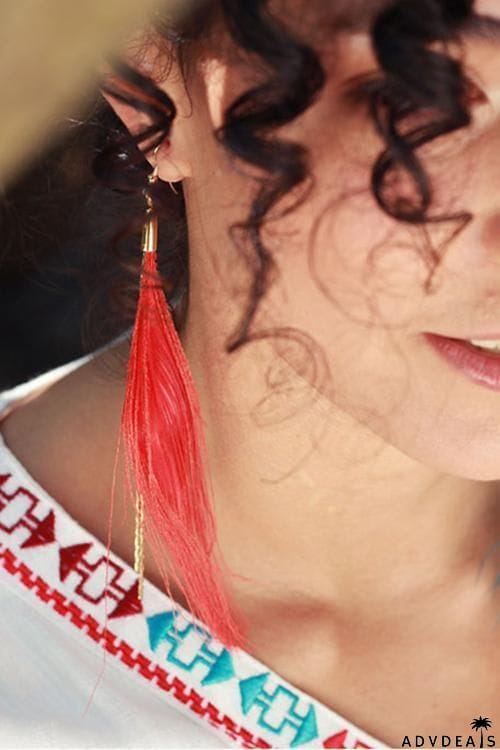 Peacock Feather Earring