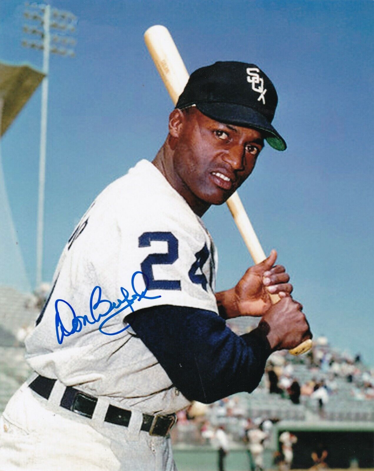 DON BUFORD CHICAGO WHITE SOX ACTION SIGNED 8x10