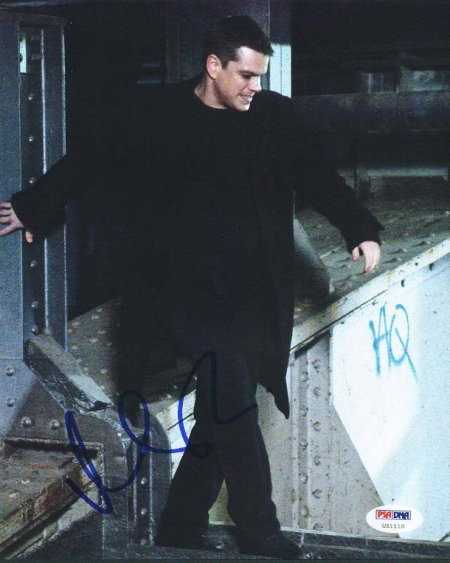 Matt Damon Bourne Identity Signed Authentic 8X10 Photo Poster painting PSA/DNA #U51110