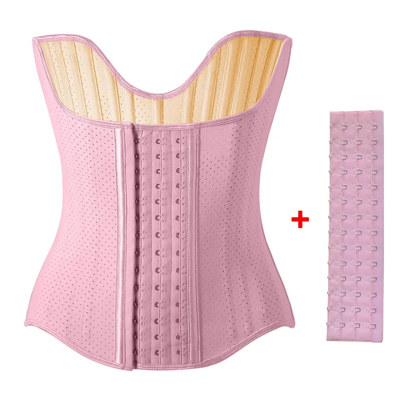 Giftitrends 25 Steel Bones Latex Waist Trainer Corset for Abdominal Contraction After Fitness Exercise Womens Waist Underbust Corsets