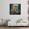 Deep Sea Jellyfish-14CT Stamped Cross Stitch 53*55cm/20.87*21.65in tapestrymarket