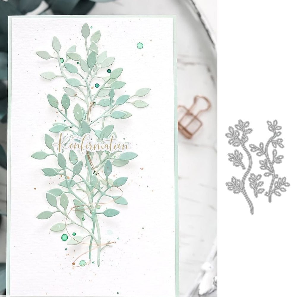 2 Pcs Leaf Cut Dies Metal Stencil Template For DIY Scrapbooking Embossing Paper Greeting Card Album Decor Mold Dies New Arrival