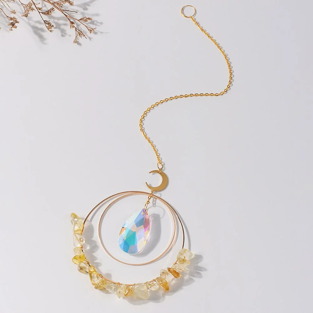 Suncatcher Crystal Rainbow Market Gold Prisms Sun catchers for Window Garden Decoration Indoor Hanging Crystals Home Decor Gift
