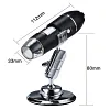 Microscope Accessories Kit Adjustable 1600X 3 in 1 Digital Microscope, with Bracket Microscope Slides