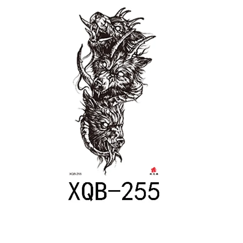 Small Full Arm Waterproof Tattoo Sticker Half Arm Arm Painted Flower Animal Arm Lasting European and American Tattoo Sticker