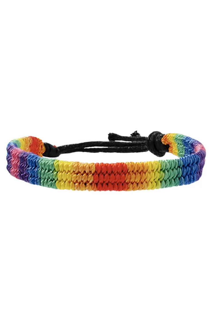 Rainbow Handmade Braided Rope Bracelet