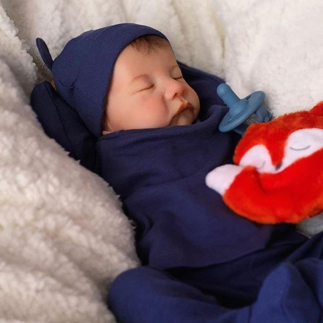  [Best Kids Gift] 20 '' Real Lifelike Pierce Reborn Toddlers Baby Boy, Handmade Reborn Weighted Baby Dolls - Reborndollsshop.com®-Reborndollsshop®