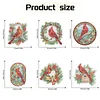 6Pcs Diamond Painting Acrylic Christmas Bird Fridge Magnet