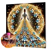 (Pre-Framed)Diamond Painting-DIY Crystal Rhinestone Back View Girl(25x25cm)