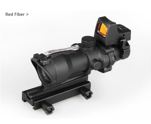 4x32 ACOG Style Fiber Scope with Mini Red Dot Sight