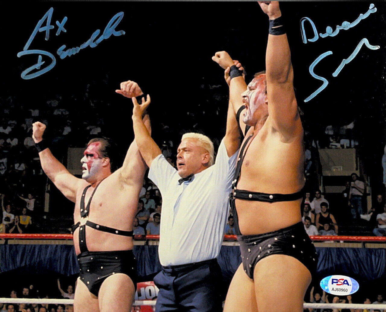 WWE DEMOLITION AX AND SMASH HAND SIGNED AUTOGRAPHED 8X10 Photo Poster painting WITH PSA COA 1