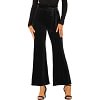 Women's Wide Leg Pants High Waist Velvet Belted Trousers