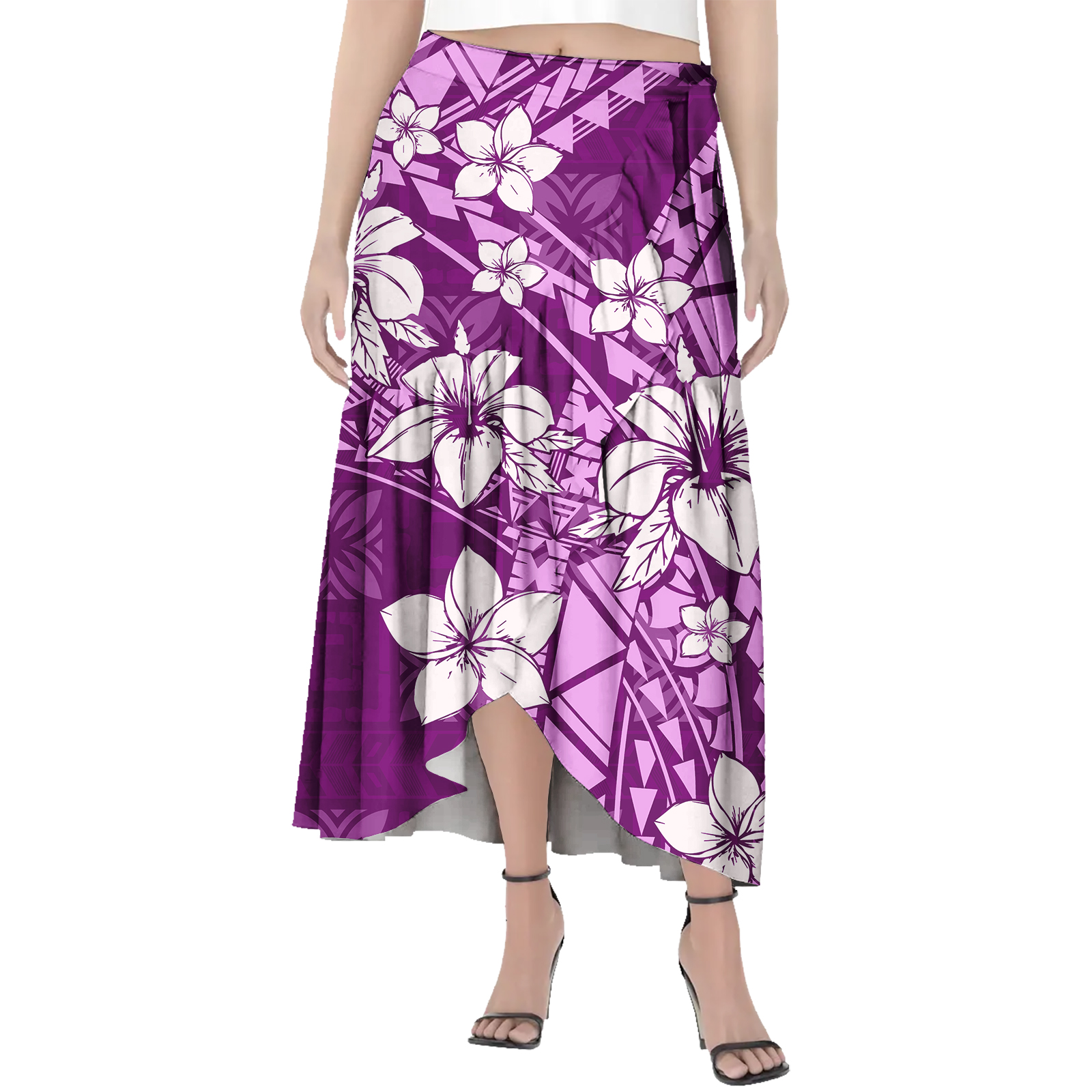 Korytires fairy dress women Fashion Summer Hawaii Long Skirts Women Vintage Print Woman Clothes Polynesian Female Maxi Skirt