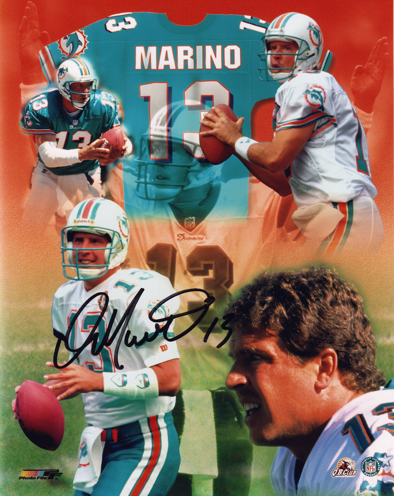 DAN MARINO AUTOGRAPH SIGNED PP Photo Poster painting POSTER