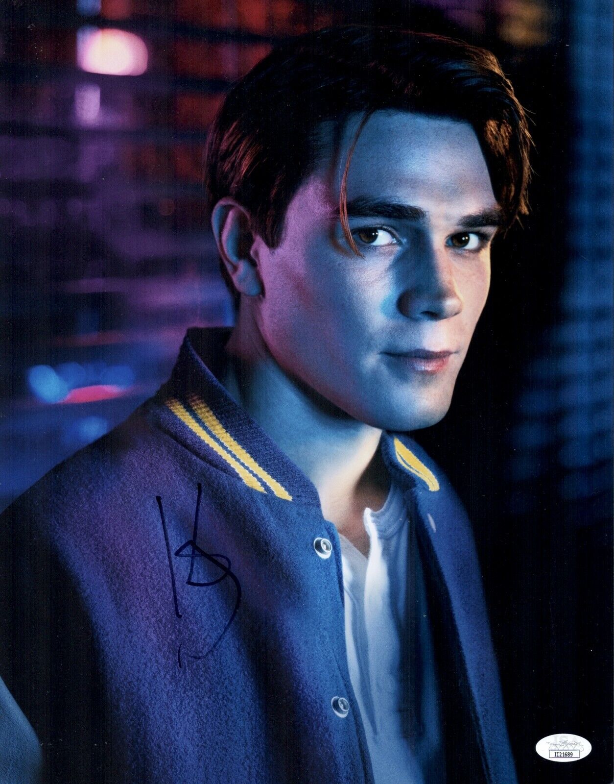 KJ APA Hand Signed 11x14 Photo Poster painting RIVERDALE In Person K.J. Autograph JSA COA Cert