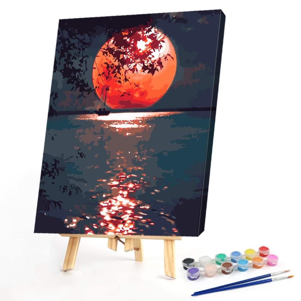 

40*50CM - Paint By Numbers - Night Scenery, 501 Original