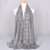 Golden Sequins Stripe Lines Shawl Breathable Hijab Scarf