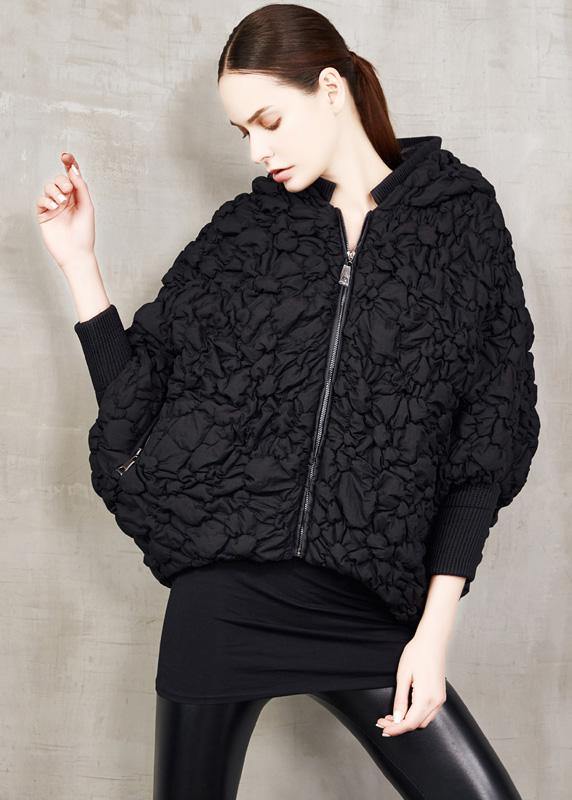 VCSHOES plus size clothing winter jacket hooded winter outwear blackzipppered goose Down coat