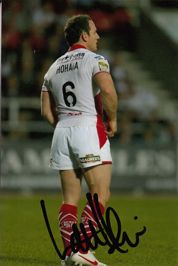 ST HELENS HAND SIGNED LANCE HOHAIA 6X4 Photo Poster painting 2.