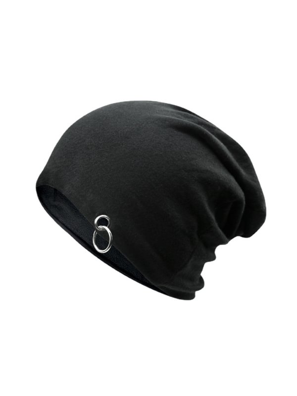 Casual Solid Color Ring Decoration Beanie