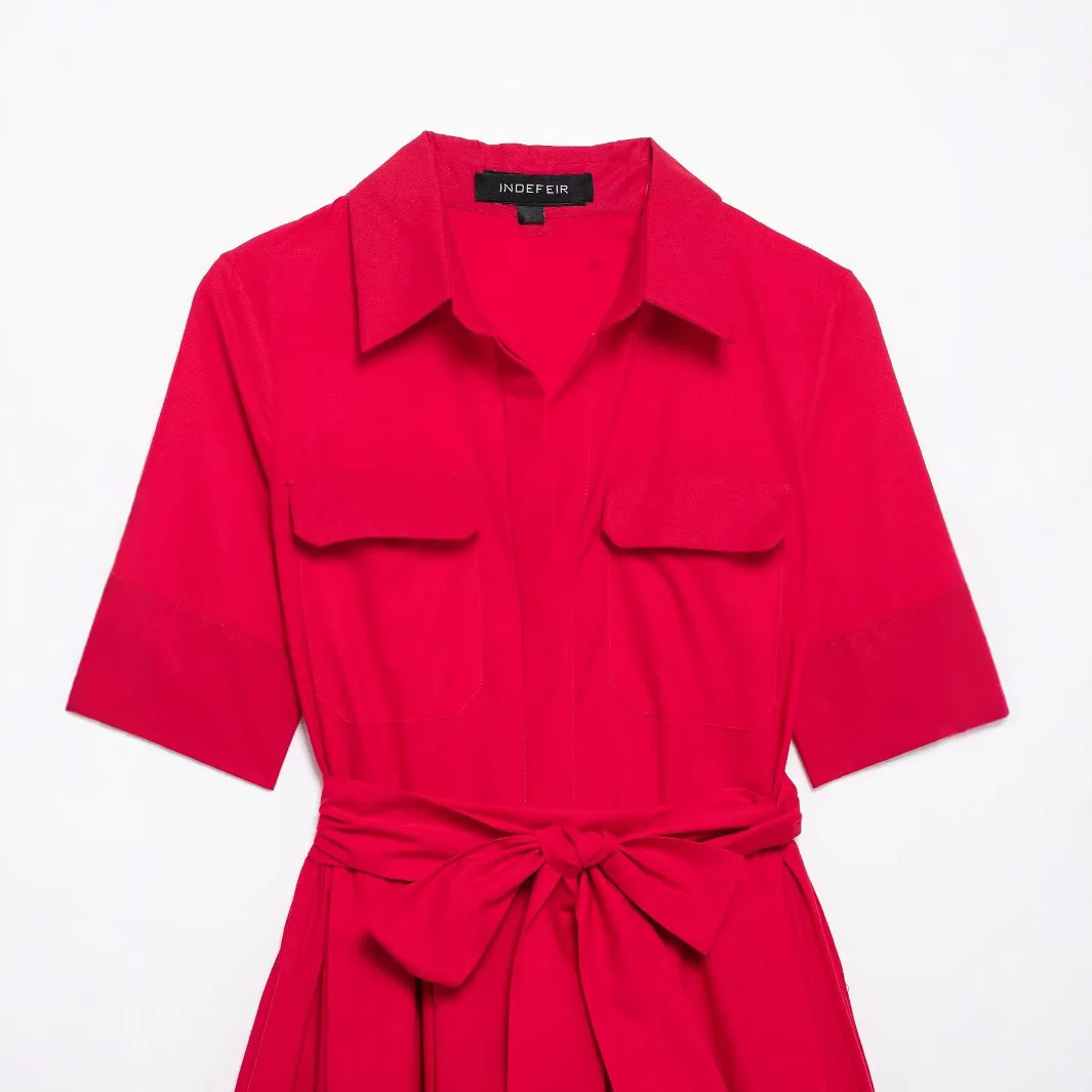 Nigikala Nigikala Spring New Temperament French Style Thin Temperament Goddess Fan Shirt Skirt 2640360