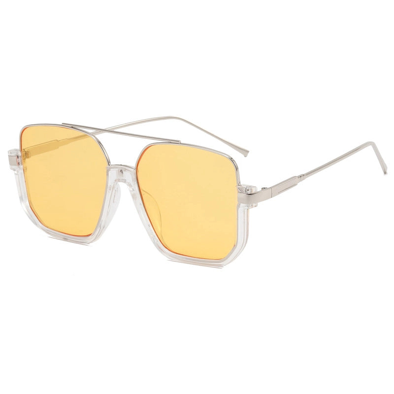 Vintage Style Classic Style Solid Color Ac Square Half Frame Women's Sunglasses3