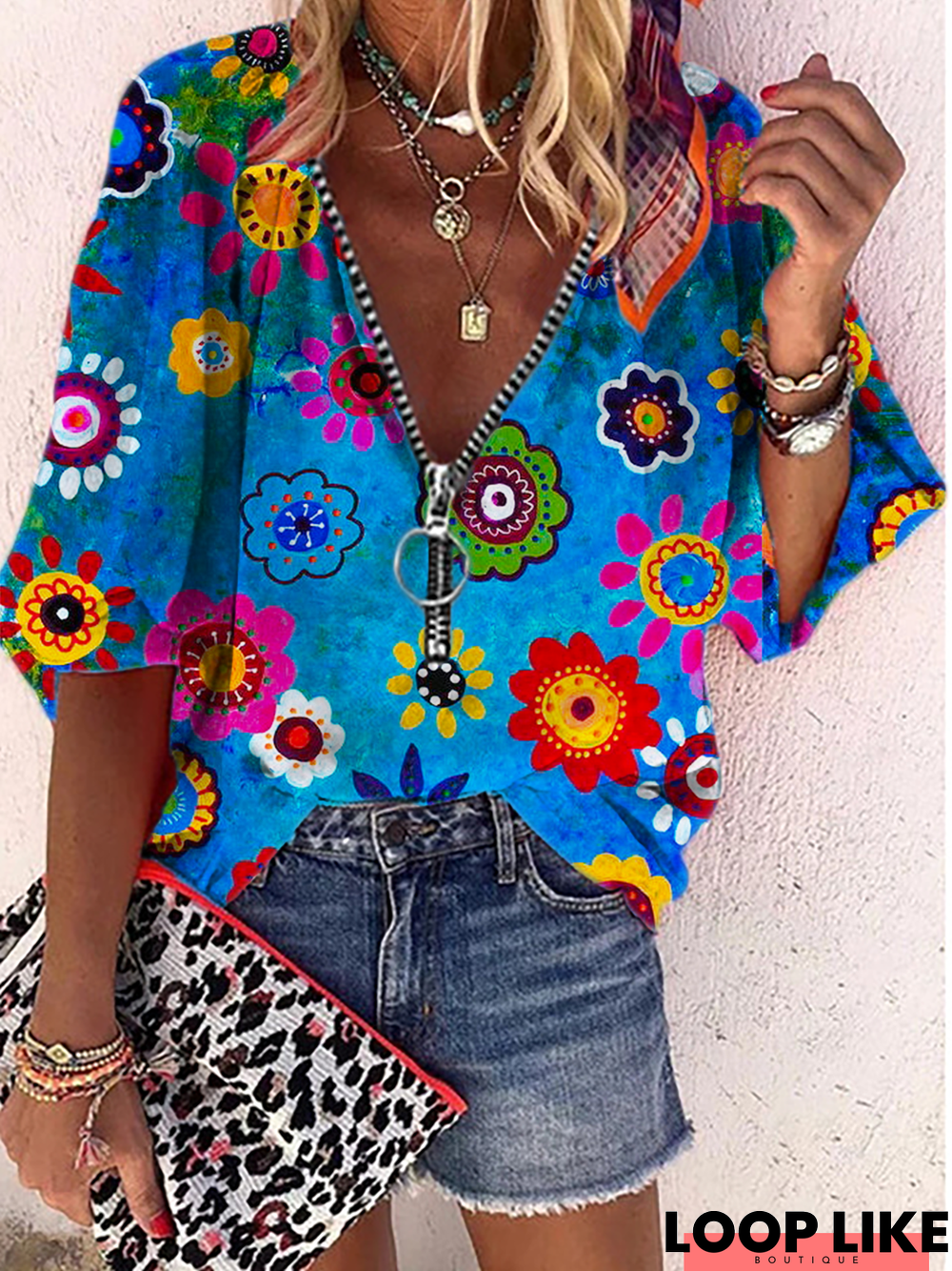 Hippie Floral Casual Top