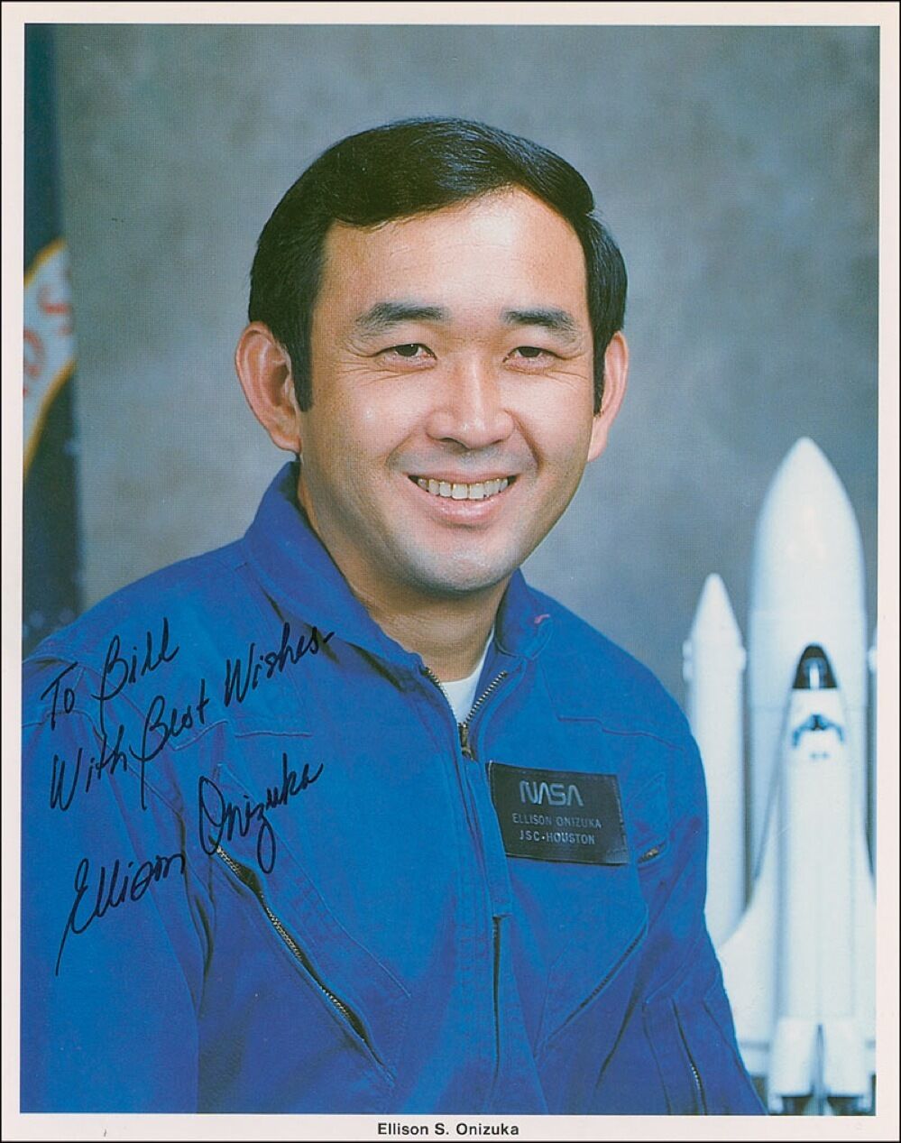 ELLISON ONIZUKA Signed Photo Poster painting - NASA Astronaut Space Shuttle Challenger preprint