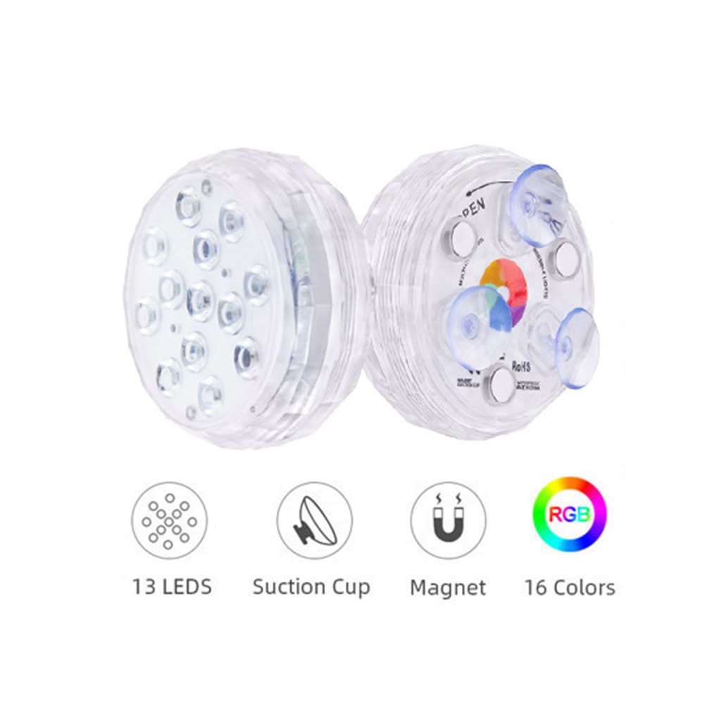 

13 LED Fish Tank RGB Submersible Light Suction Cup Aquarium Underwater Lamp, 1pcs, 501 Original