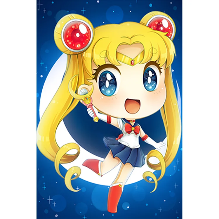 Sailor Moon Q Version 30*45CM (Canvas) Full Round Drill Diamond Painting gbfke